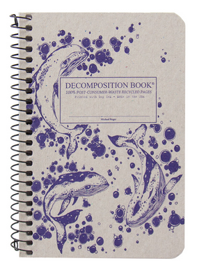 Decomposition Coil Pocket Notebook - "Humpback Whales"
