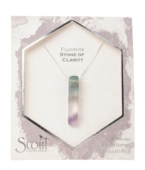 Stone Point Necklace - Fluorite / Stone of Clarity