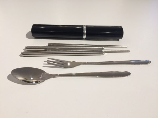 Stainless Steel Portable Cutlery Set (assorted colors)