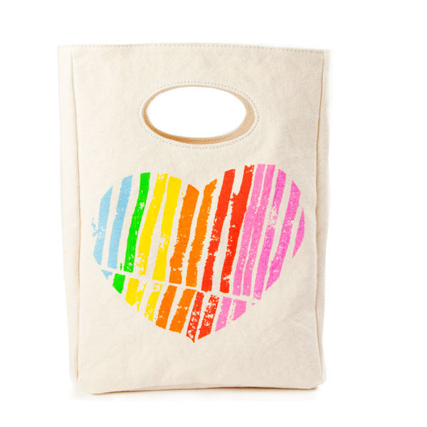 100% Organic Cotton Lunch Bag "I Heart You"