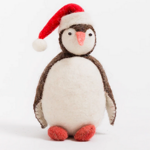 Santa Penguin Felt Ornament