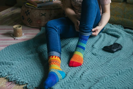Rainbow Adult Crew Socks