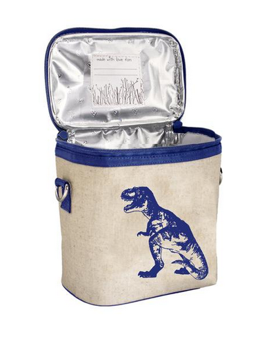 Insulated Blue Dino Small Cooler Bag