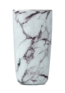 Insulated Stainless Steel Tumbler - White Marble