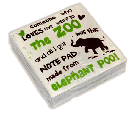 Scratch Pad Elephant "Someone who loves me went to the zoo..."