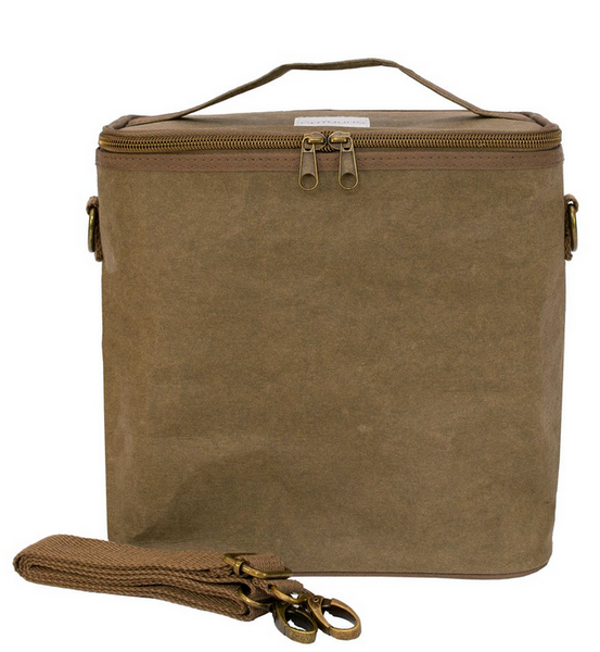 Insulated Lunch Poche, Olive Paper