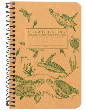 Cahier de poche à bobine de décomposition - "Sea Turtles" (tortues de mer)