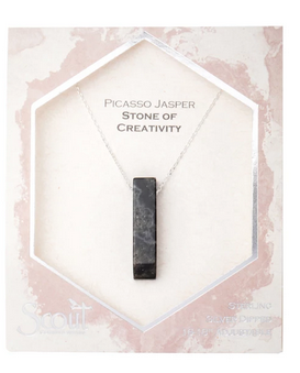 Collier Stone Point - Jaspe Picasso / Pierre de Créativité