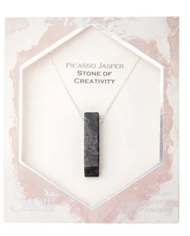 Collier Stone Point - Jaspe Picasso / Pierre de Créativité