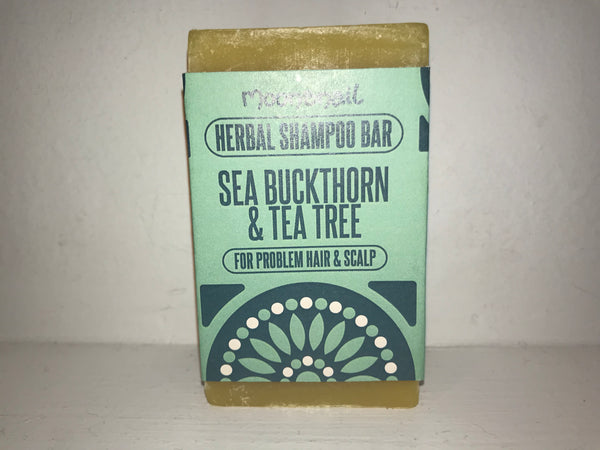 Barre de shampooing aux herbes naturelles - argousier et arbre à thé