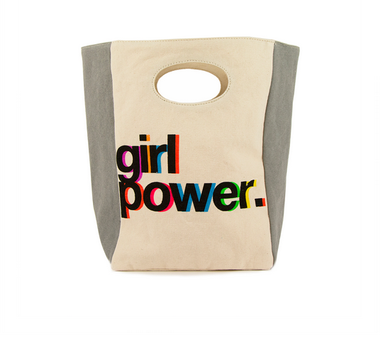 100% coton bio sac à lunch "Girl Power"