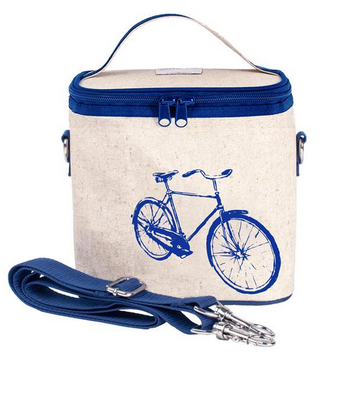Petit sac isotherme bleu isolé pour bicyclette