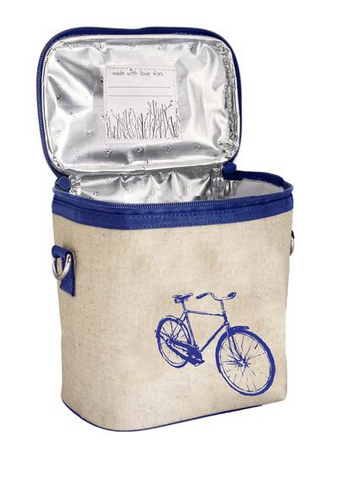 Petit sac isotherme bleu isolé pour bicyclette