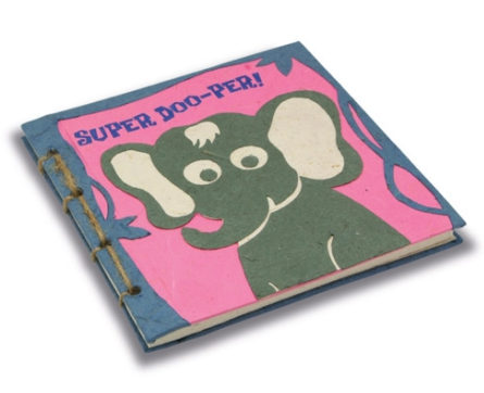 Twine Journal Elephant Face "Super DOO-per !"
