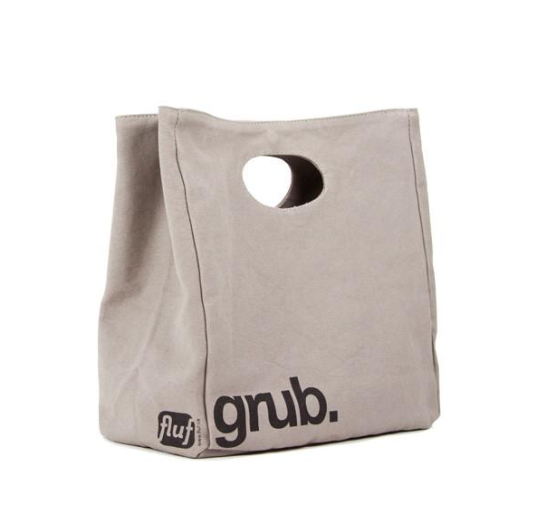 100% Organic Cotton Big Lunch Bag "GRUB"