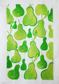Linen Towel, Green Pears