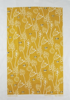 Linen Towel, Yellow Bees