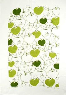 Linen Towel, Green Apples