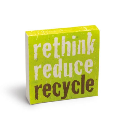 Scratch Pad Elephant "Rethink Reduce Recycle"
