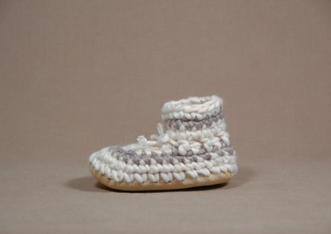 Baby & Child Slippers - Cream Stripe