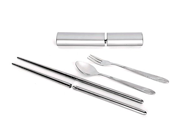 Stainless Steel Portable Cutlery Set (assorted colors)
