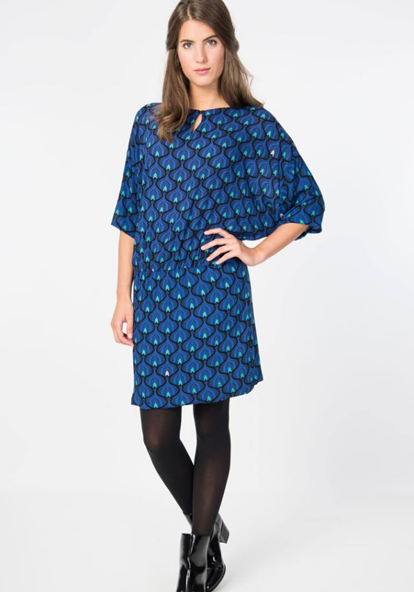 Sare Dress - Royal Blue Print - Bco Sare Dress - Royal Blue Print - Bco