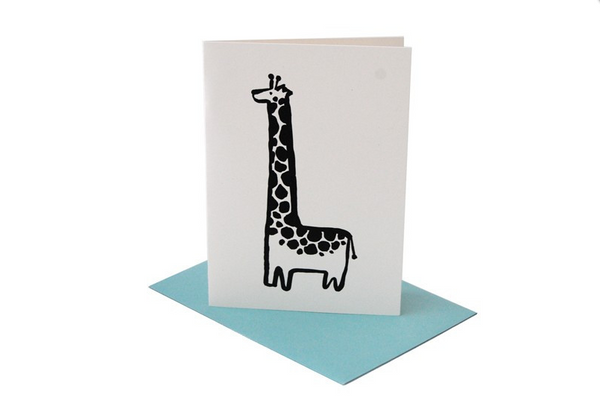 Giraffe Greeting Card (Blank Inside)