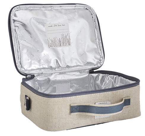 Insulated Grey Robot Lunch Box
