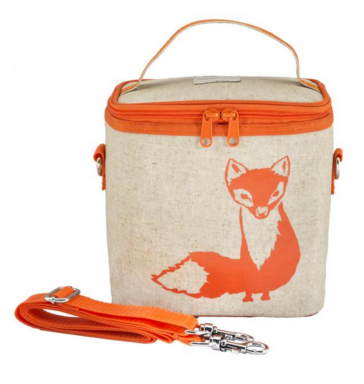 Insulated Orange Fox Small Cooler Bag