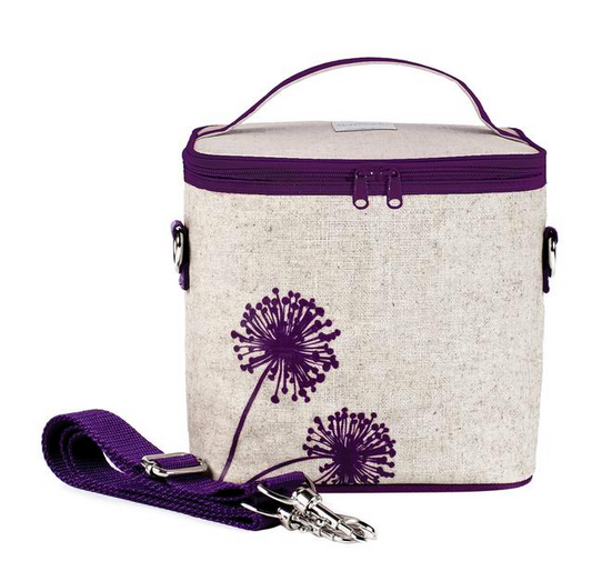 Insulated Purple Dandelion Small Cooler Bag
