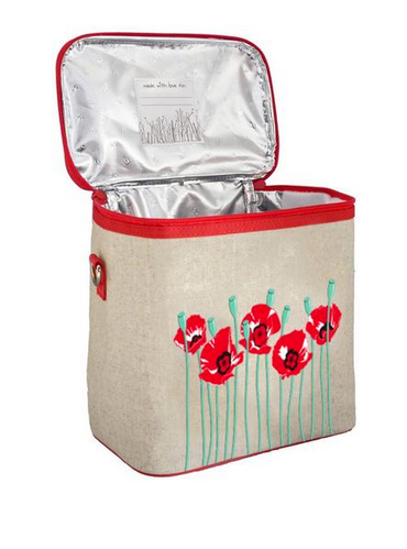 Insulated Red Poppy Large Cooler Bag