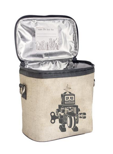 Insulated Grey Robot Small Cooler Bag