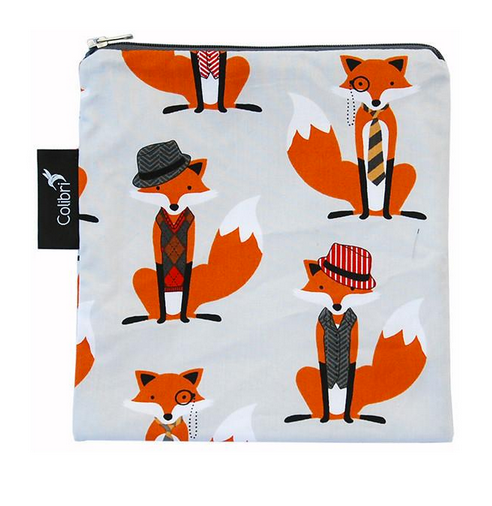 Reusable Snack Bag - Foxes, Large