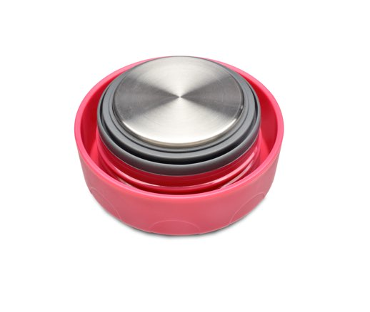 Stainless Steel Insulated Food Container, 12 oz, Pink Lid
