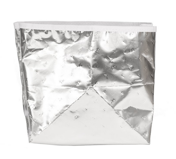 Insulated Lunch Poche, Linen Ciment Block